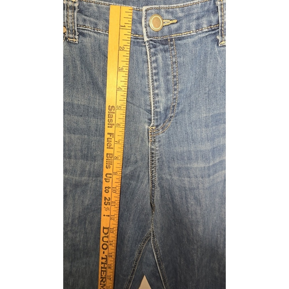 Christopher & Banks Women's Jeans 12 Tapered High Rise Stretch Medium Wash Bling - Picture 5 of 12